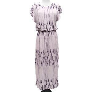 New Joie Jarell Purple Tie Dye Linen Blend Dress Size Small